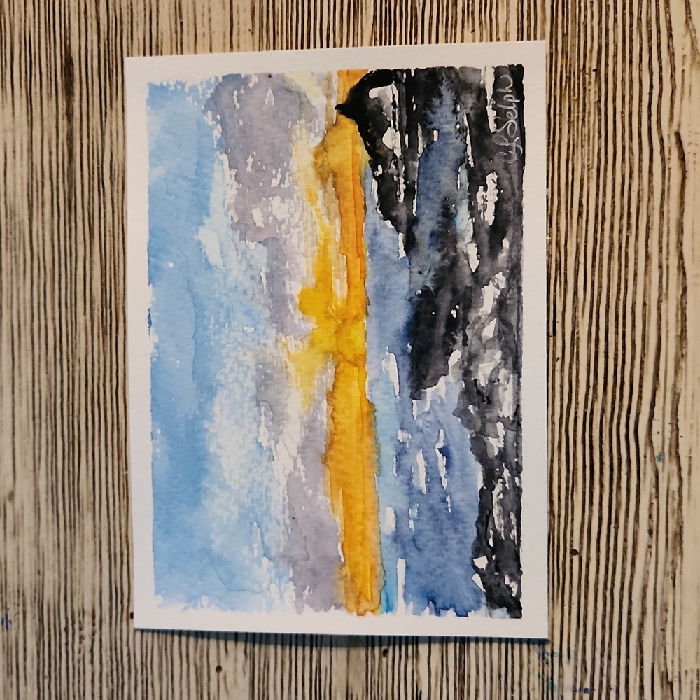 Diamond Beach Iceland - Original Watercolor